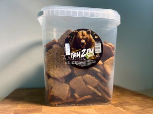 Сырные шарики ПАРМЕЗАН (0,5 кг): Ведро Ржаные гренки со вкусом Сметана зелень (1 кг)